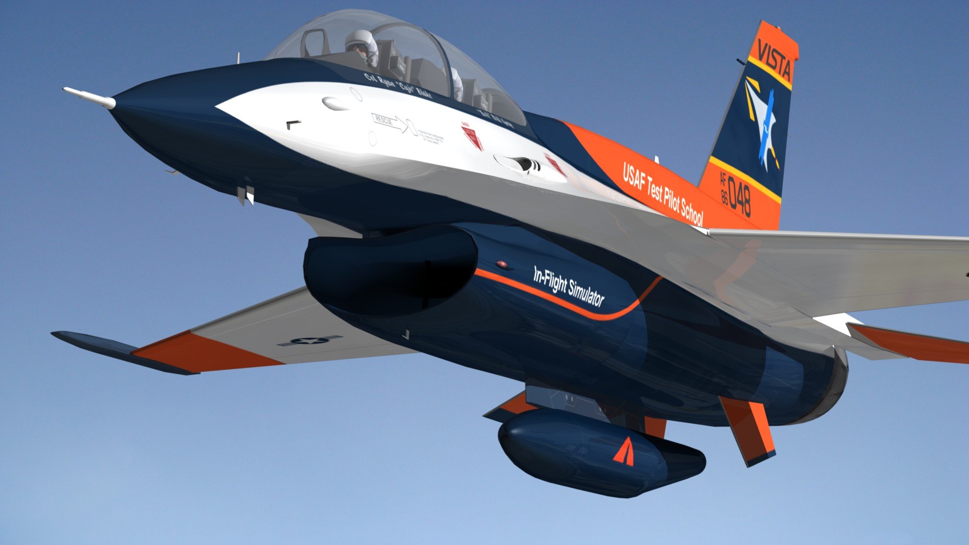 3D General Dynamics X62 VISTA Model TurboSquid 1864574