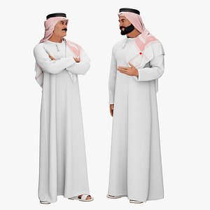 3D Arab Man talking model