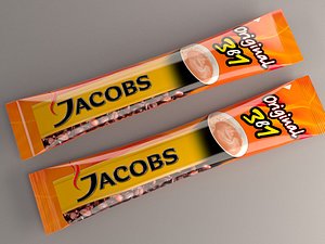 jacobs coffee pack 3d max