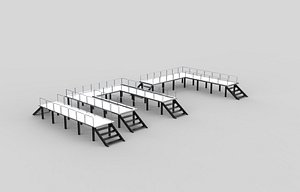 3D Walkway Model 3D model