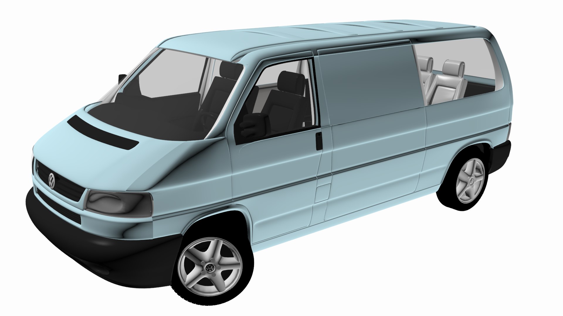 Blue Van 3D Model - TurboSquid 1673519