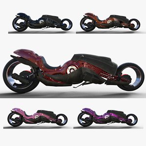 Sci-Fi Motorcycle 3D model