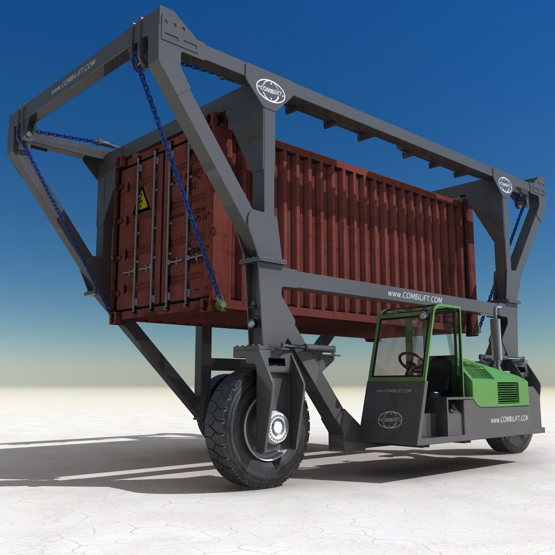 3dsmax Straddle Carrier 3 Wheels