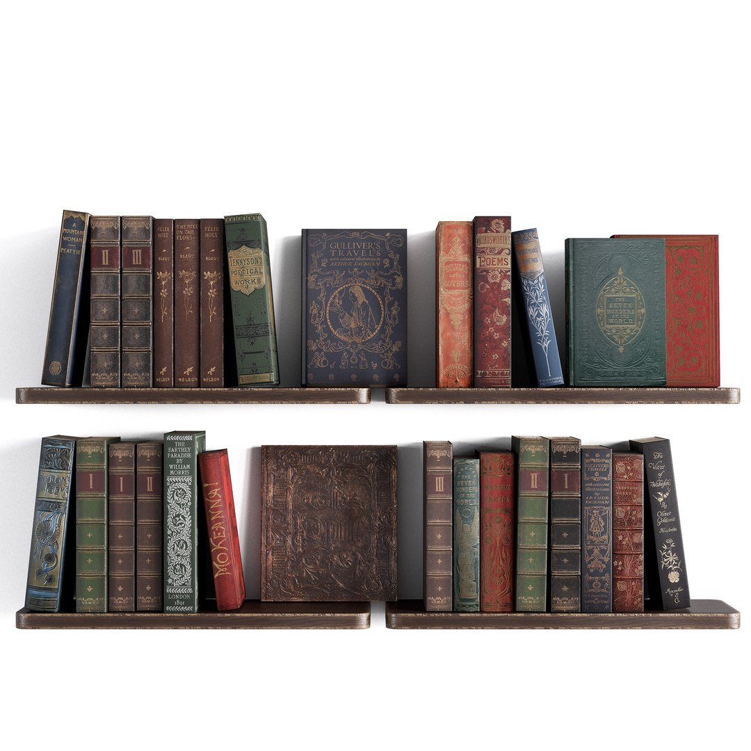 Classic Books Model - TurboSquid 2391743