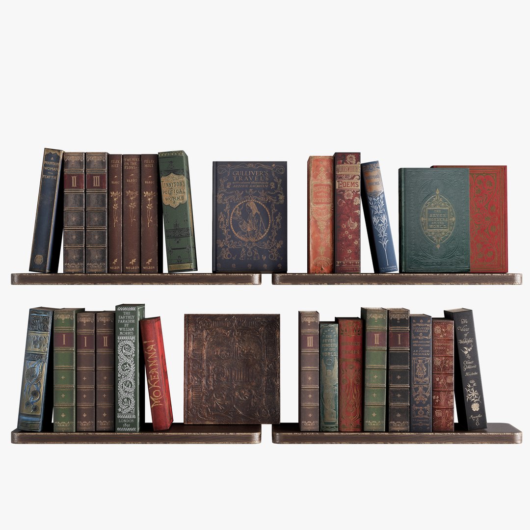 Classic Books Model - TurboSquid 2391743