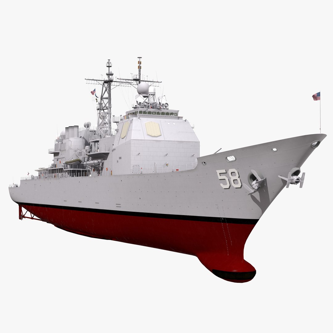 Ticonderoga Class Cruiser Philippine Sea CG-58 3D Model 3D model preview