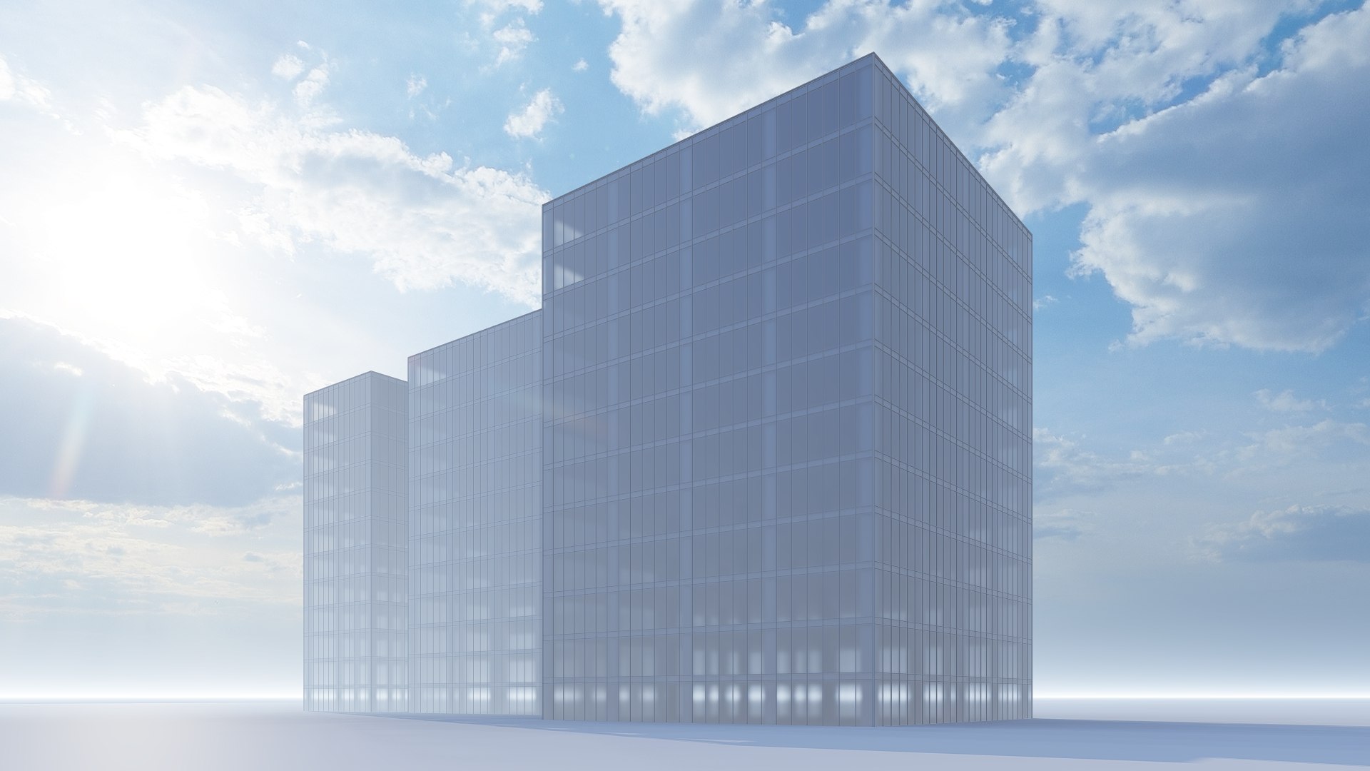 3types Simple Building L Size Model - TurboSquid 1847466