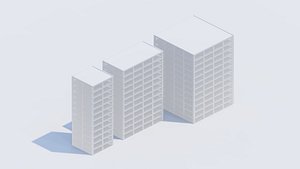 3types Simple building L size model