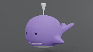 whale toy cartoon 3D