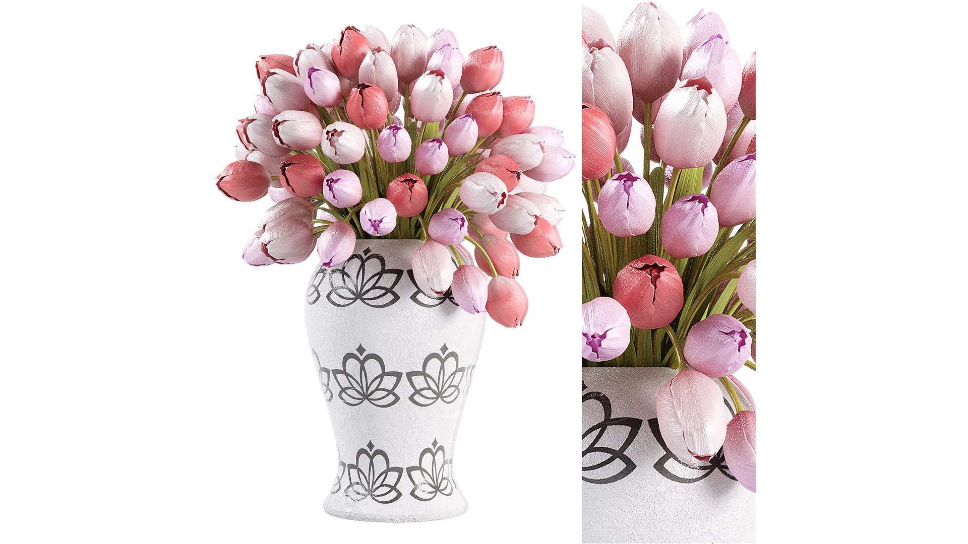 Tulips flowers bouquet 3D model - TurboSquid 2168135