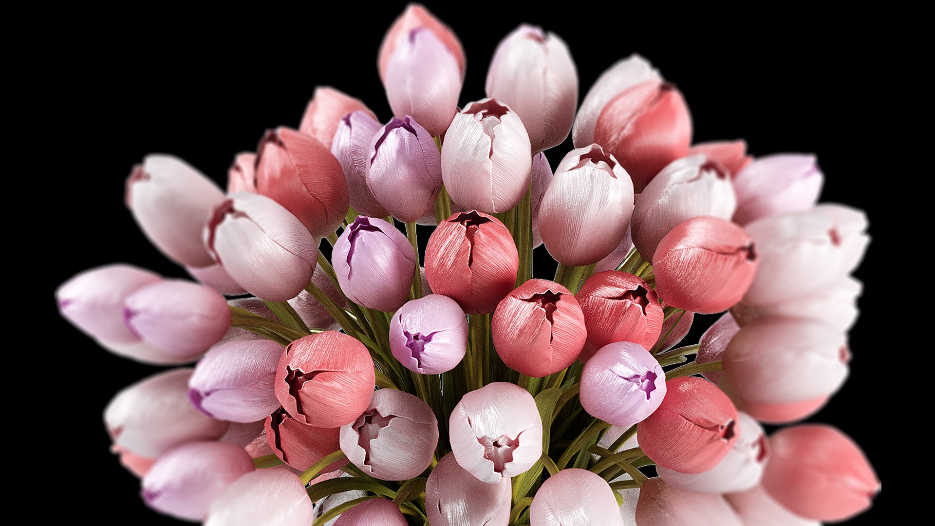 Tulips flowers bouquet 3D model - TurboSquid 2168135