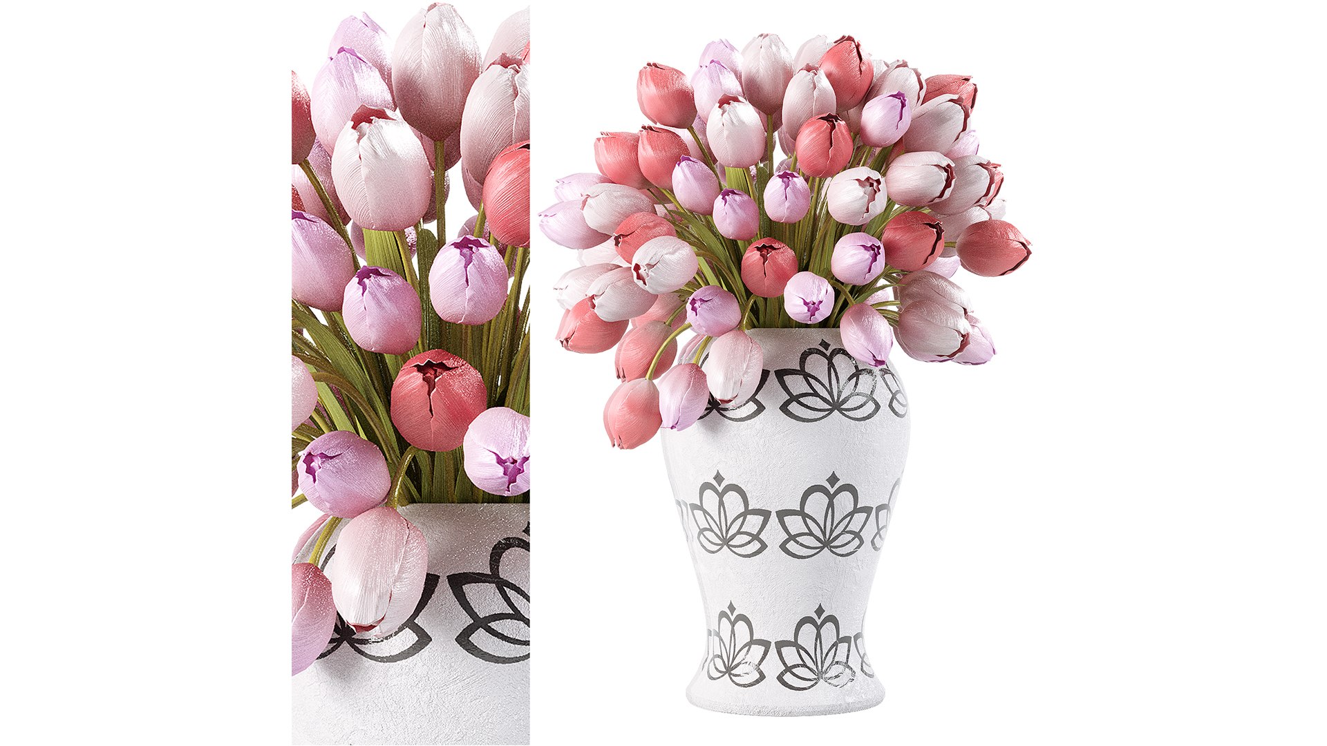 Tulips flowers bouquet 3D model - TurboSquid 2168135