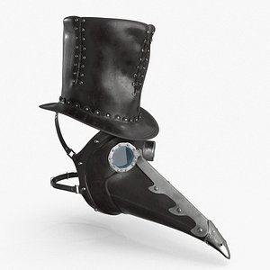 steampunk doctor mask hat model