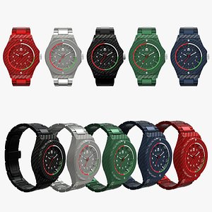 3D model Stylized Carbon Fiber Wristwatches