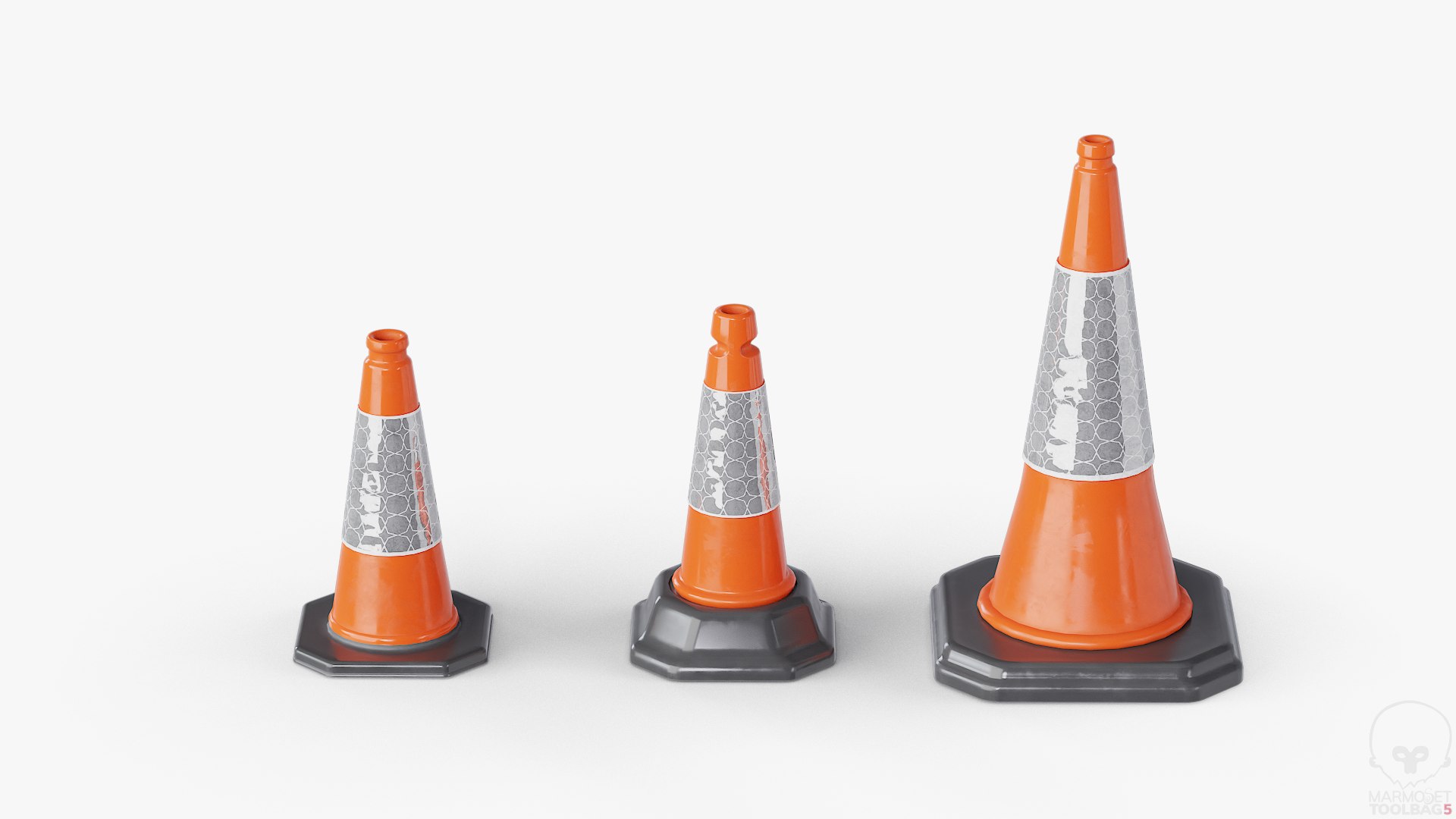 Starlite Road Cones (460, 500, 750mm) 3D Model - TurboSquid 2454916