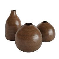 AKU ceramics set of Mini Vases