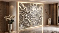 modern panel wall decor set wall relief mural CNC 122