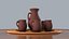 Vase and mugs set