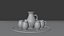 Vase and mugs set