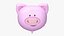 Balão de folha de decoração 03 Pig