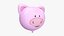 Balão de folha de decoração 03 Pig