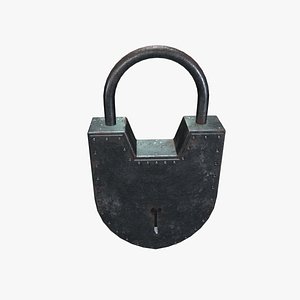 3D Medieval Pad Lock model