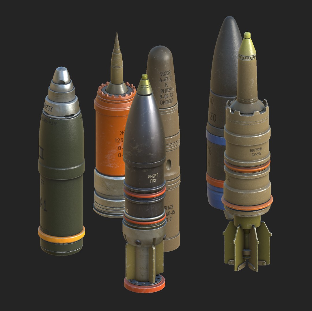 3D Tank Shells Model TurboSquid 1548680