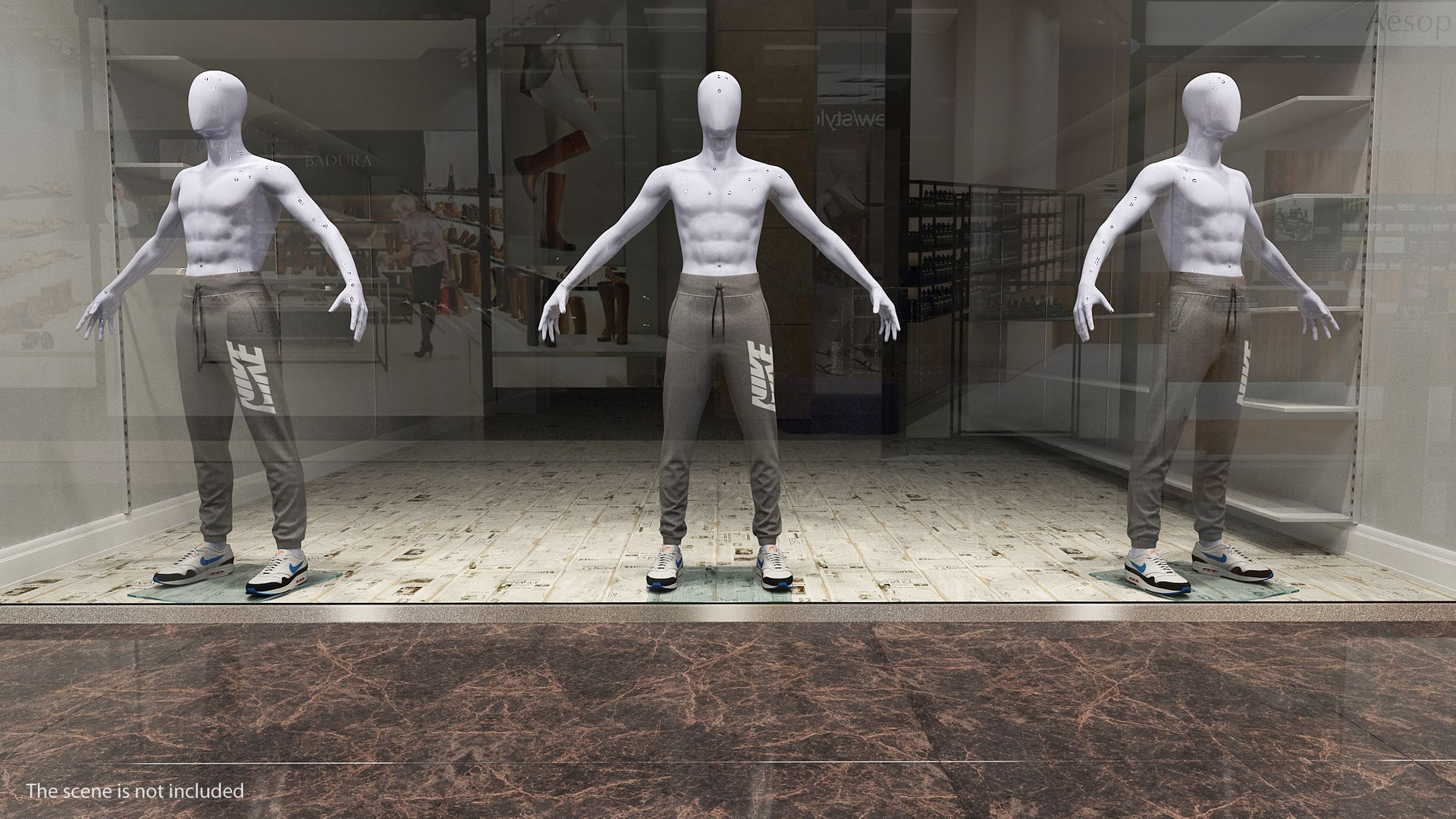 3D grey nike joggers sneakers https://p.turbosquid.com/ts-thumb/zi/lBXNXX/kTsPj7pW/greynikejoggersandsneakersonmannequinmb3dmodel002/jpg/1567451620/1920x1080/fit_q87/f2f077c27a0f7ea952f096425e11d3fe524a06ea/greynikejoggersandsneakersonmannequinmb3dmodel002.jpg