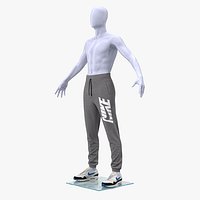 Grey Nike Joggers and Sneakers on Mannequin