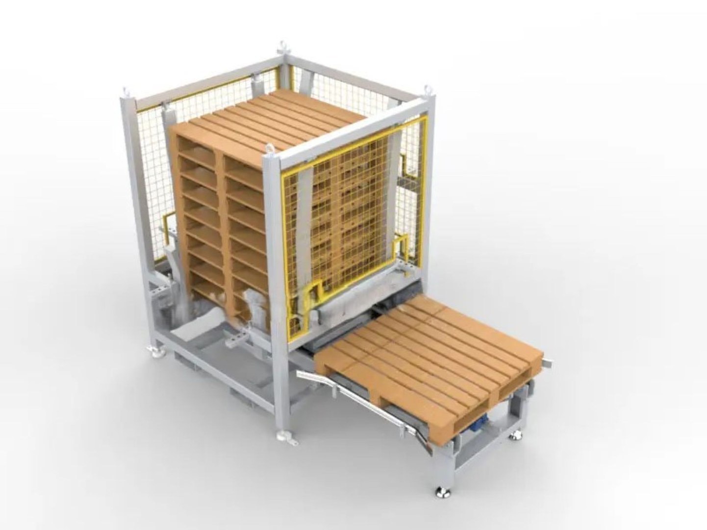3D Pallet Loading-Unloading Machine - Automated Material Handling 3D ...