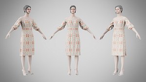 Dress 16 Soft Floral Bloom 3D model