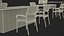 Escritorio de oficina con monobloque de escritorio y configuración de silla