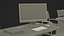 Escritorio de oficina con monobloque de escritorio y configuración de silla