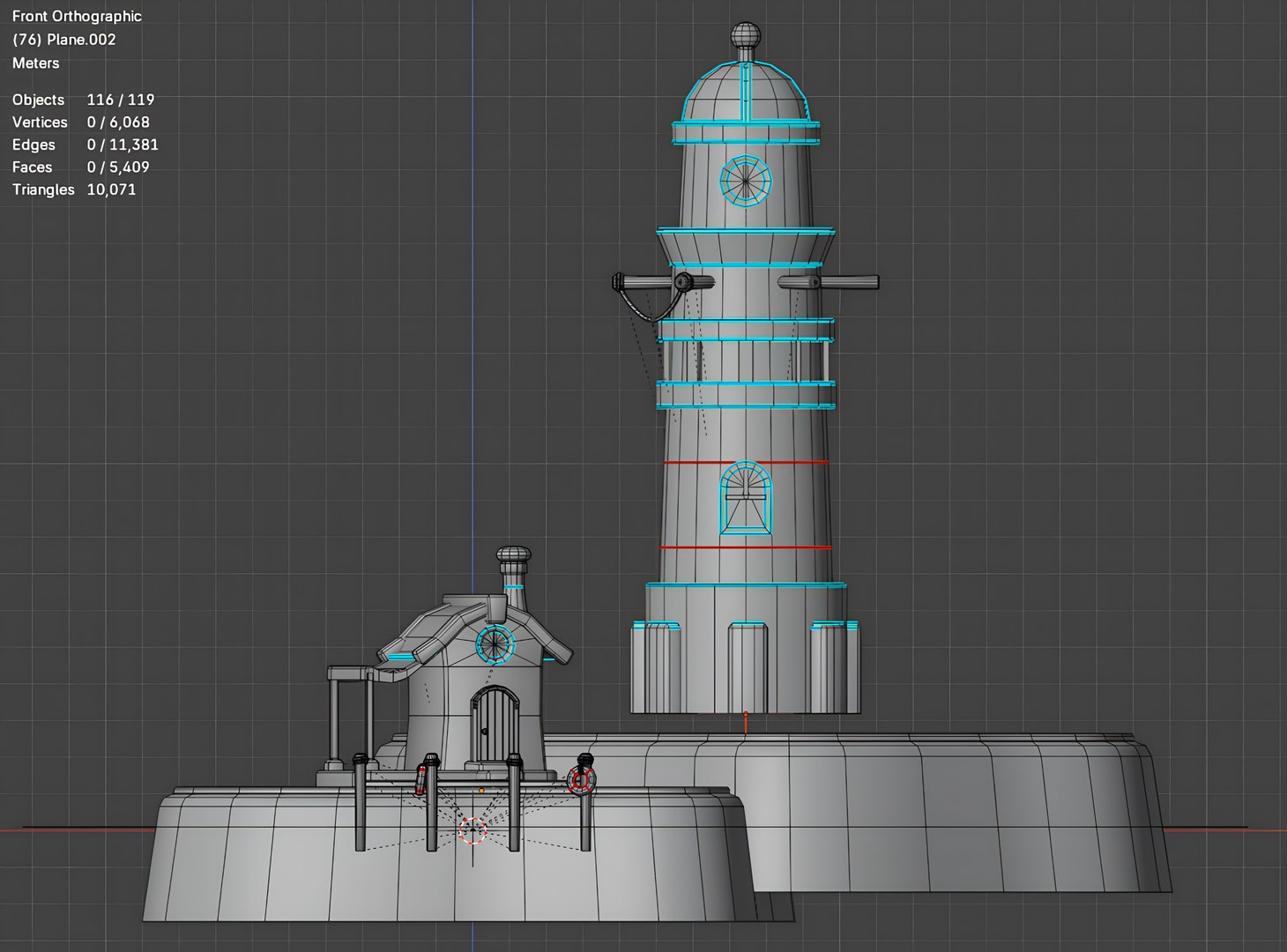Casual Lighthouse With Appearances Animation Low-poly 3D Model ...