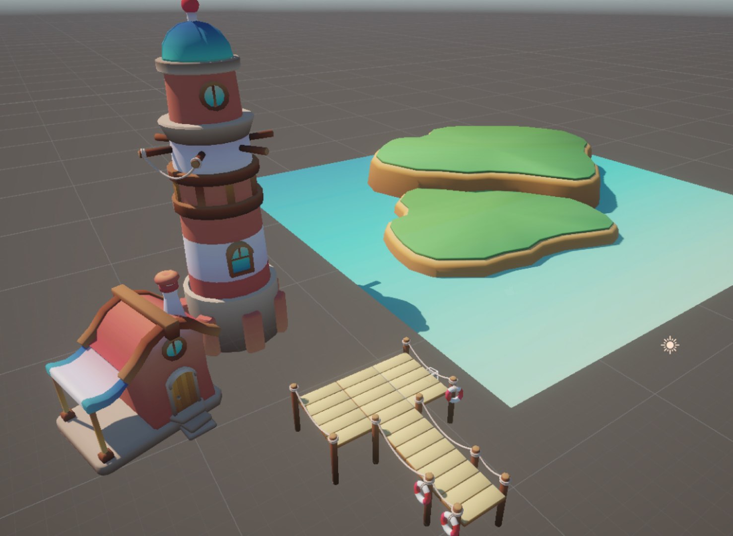 Casual Lighthouse With Appearances Animation Low-poly 3D Model ...