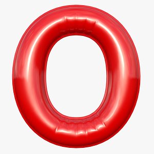 foil balloon letter o 3D