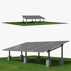 Energy Solar Panel Ground Array with Grass Fur