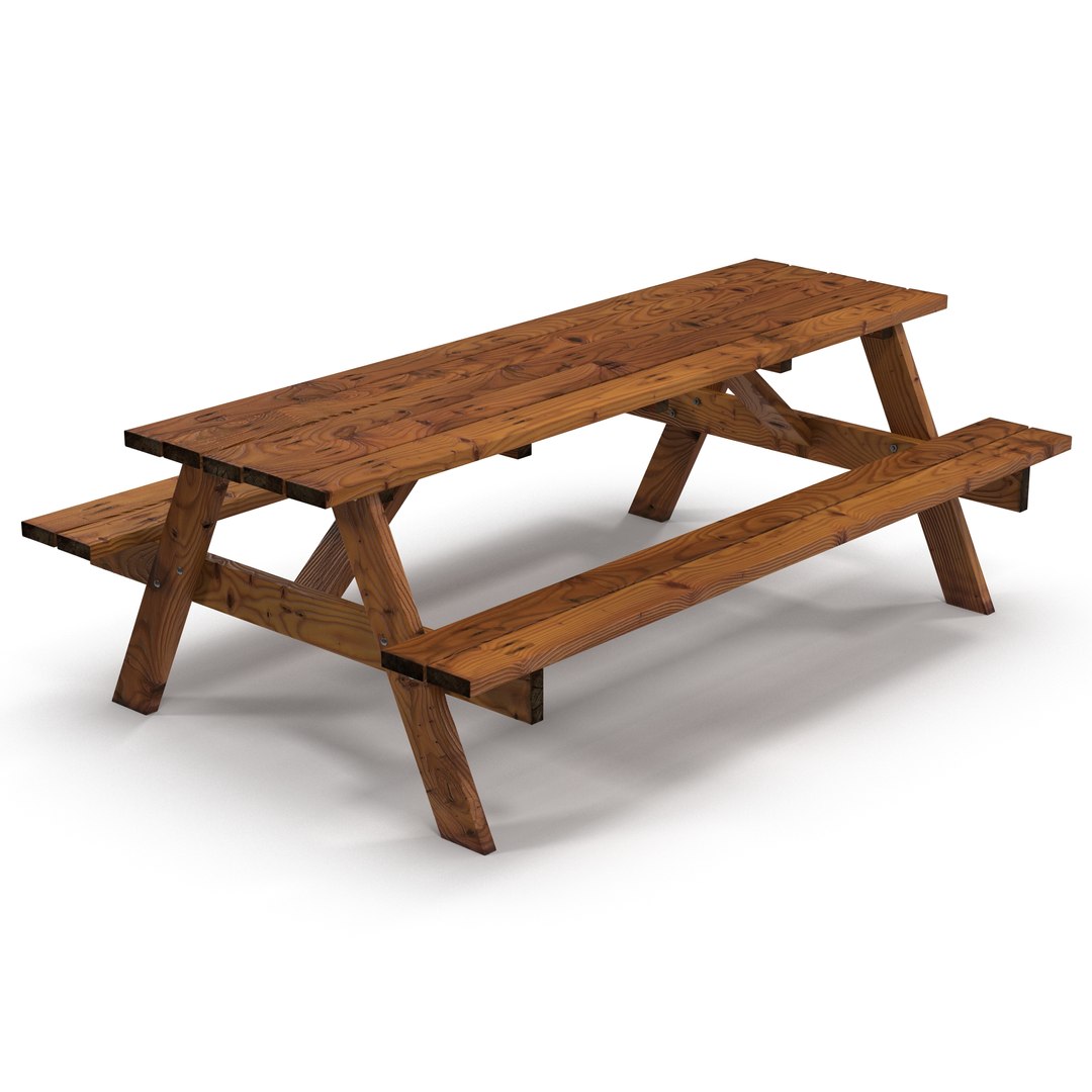 Picnic Table 3D model preview