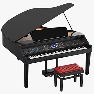 Detailed Digital Grand Piano