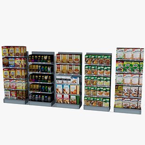 3D Supermarket Shelving model