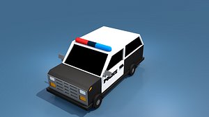 3D Cartoon-Police-Car