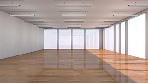 Loft Empty Office 3D model