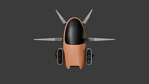 3D Android Fighter Pod Aircraft model