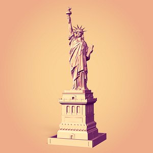 LowPoly Statue Of Liberty -- Ready for 3D Printing