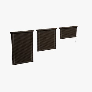 shutters dark wood 3d model