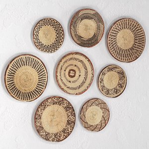 3D set african baskets wall