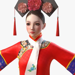 3D girl princess qing