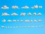 Lowpoly clouds Mega Pack model