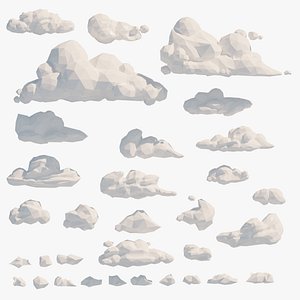 Lowpoly clouds Mega Pack
