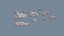 Lowpoly clouds Mega Pack model